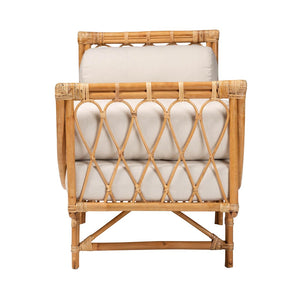 Baxton Studio bali Bali Macias Handcrafted Modern Bohemian Rattan Daybed with Cushions for Indoor & Outdoor Comfort DCWH10011-Light Honey Rattan-Charmilla Daybed