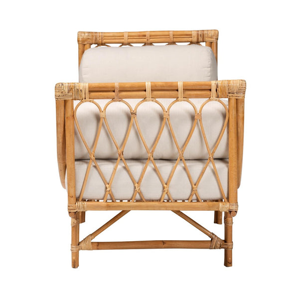 Baxton Studio bali Bali Macias Handcrafted Modern Bohemian Rattan Daybed with Cushions for Indoor & Outdoor Comfort DCWH10011-Light Honey Rattan-Charmilla Daybed