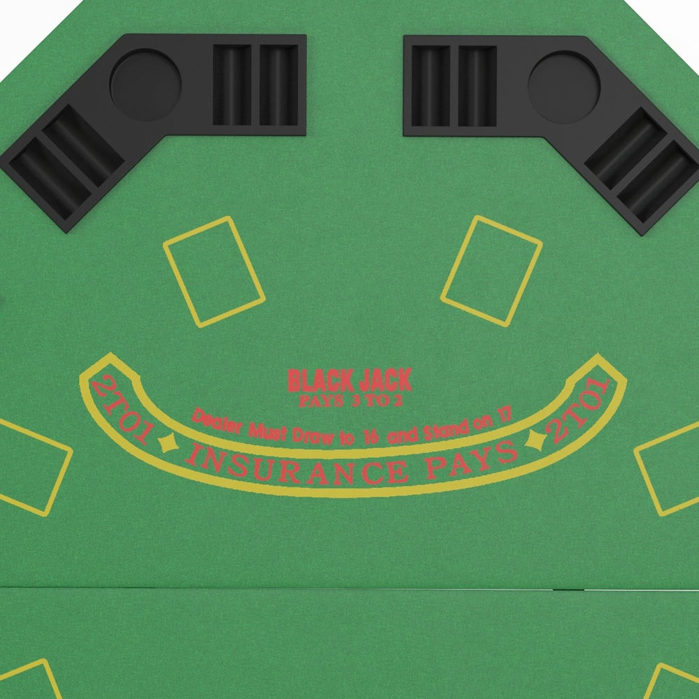 English Elm Soozier Foldable 47" Octagon Poker Table For 8 Players - Casino-Style Game Night With Cup Holders & Chip Trays W2225P217198-GIGA