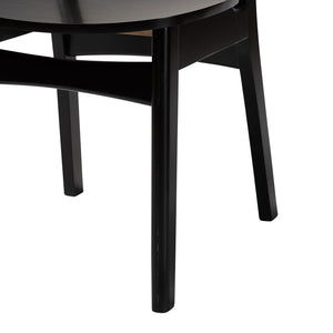 Baxton Studio Baxton Studio Mid-Century Modern 5-Piece Dining Set with Dark Wood and Rattan for Timeless Elegance Estera Dark 7-Piece RH254C-Natural Rattan/DB-Rectangle-7PC Dining Set