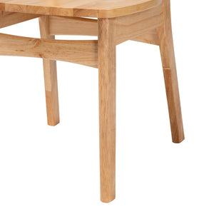 Baxton Studio Baxton Studio Camilo 5-Piece Mid-Century Dining Set with Round Table & Curved Chairs for Cozy Meals RH257C-Natural Rattan-Round-5PC Dining Set