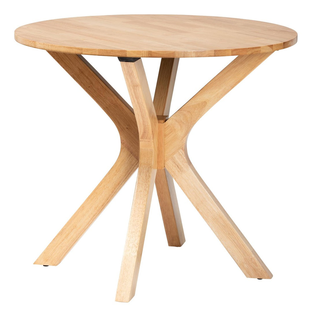 Baxton Studio Baxton Studio Kenji Round Wood Dining Table - Mid-Century Modern Design for Small Spaces, 4 Seats RH7208T-Natural-35-IN-DT