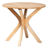 Kenji Modern Natural Brown Finished Wood 34-Inch-Wide Round Wood Dining Table