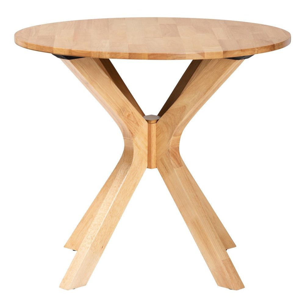 Baxton Studio Baxton Studio Kenji Round Wood Dining Table - Mid-Century Modern Design for Small Spaces, 4 Seats RH7208T-Natural-35-IN-DT