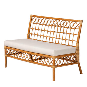Baxton Studio bali Aina Modern Bohemian 4-Piece Dining Nook Set with Rattan Frames & Plush Cushions for Comfort Aina-4PC Dining Nook Set