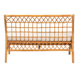 bali & pari Capella Modern Bohemian Honey Rattan Dining Bench