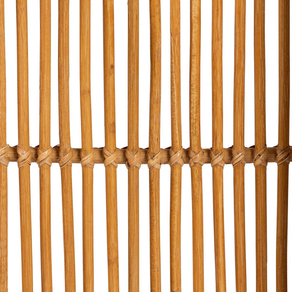 Baxton Studio bali Delphine Modern Bohemian Rattan Kitchen Cart - Handcrafted Mahogany Frame with Mobility & Style DCWH10013-Maia-Natural Rattan-Cart