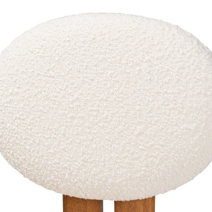 Baxton Studio Baxton Studio Kacela Japandi Dining Chair Set - Cream Boucle & Walnut Brown Wood for Modern Comfort BBT5490-Walnut/Maya Cream-DC