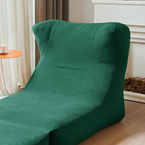 English Elm Cloud Corduroy Sleeper Chair Foldable High Density Foam Seat for Small Space Living Green W1765P448642