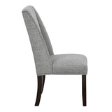 English Elm Zoii Grey Upholstered Dining Chair With Nailhead Trim