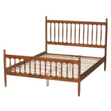 Baxton Studio Deance Retro-Modern Walnut Brown Finished Wood Queen Size Platform Bed