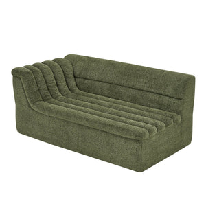English Elm 106" Modular L-shaped Sectional Chenille Sofa Sculptural Low Profile Living Room Couch Green W1413S00126