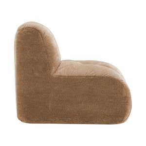 English Elm Armless Modular Cloud Sofa Plush Velvet Tufted Cushions for Modern Living Rooms Camel W714P387015