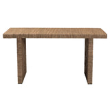 Baxton Studio bali & pari Daijiro Modern Bohemian Natural Brown Seagrass and Wood Dining Table