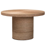 Baxton Studio bali & pari Bistra Modern Bohemian Natural Brown Seagrass and Wood Dining Table