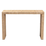 Baxton Studio bali & pari Colandra Modern Bohemian Natural Brown Seagrass and Wood Console Table