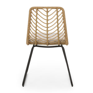 English Elm Christopher Knight Home® - DEJA Outdoor Wicker Dining Chairs 2PCS with Water-Resistant Cushions, Sturdy Frame, Stylish Comfort 71125.00LBRN