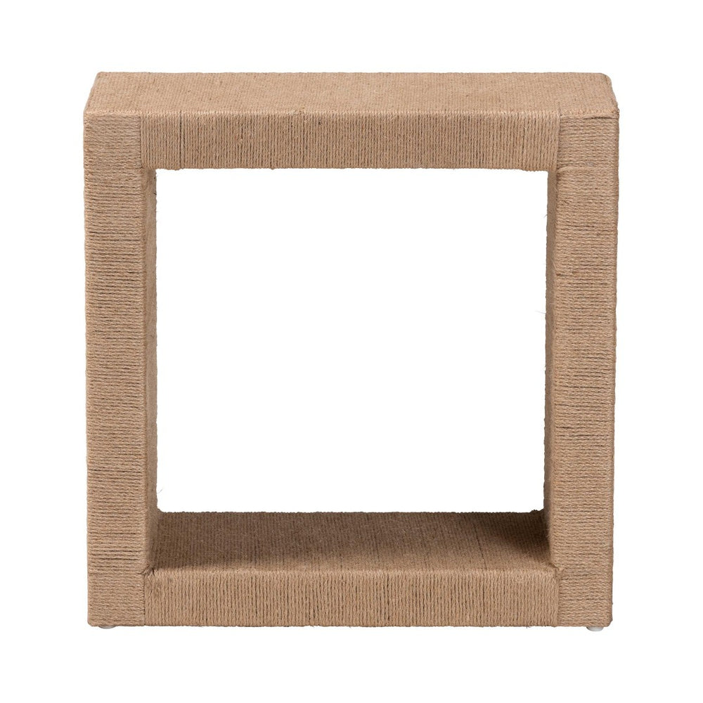 Baxton Studio bali Adonica Modern Bohemian Jute & Wood End Table - Stylish Storage Solution for Any Space F232-FT18-Seagrass-End Table