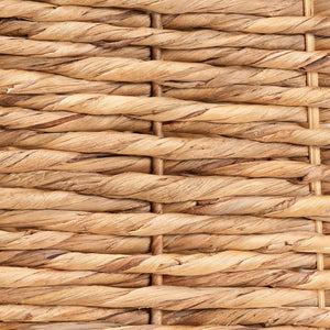 Baxton Studio bali Pelleas Modern Bohemian End Table in Natural Brown Seagrass with Open Shelves for Storage F232-FT22-Waterhyacinth/Metal-End Table