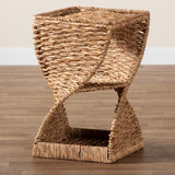 Baxton Studio bali & pari Pelleas Modern Bohemian Natural Brown Seagrass and Wood End Table