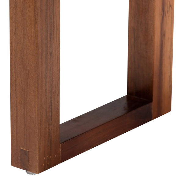 Baxton Studio bali Jerilyn Modern Bohemian Accent Bench in Two-Tone Navy Blue & Natural Brown Seagrass Design F232-FT23-Navy Blue/Brown Triangle Pattern-Bench