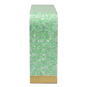 Baxton Studio Baxton Studio Didrika Seafoam Green Console Table with Mother-of-Pearl Finish for Modern Homes F232-FT36-Console Table