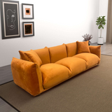 English Elm Ashcroft Furniture - Arlo Burnt Orange Velvet Sofa