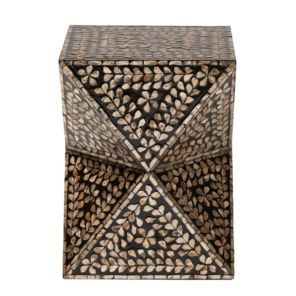 Baxton Studio Baxton Studio Feronia Modern Bohemian End Table with Mother of Pearl Mosaic - Artful Accent Piece F232-FT46-Accent Table