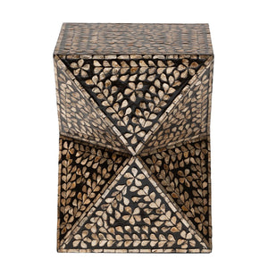 Baxton Studio Baxton Studio Feronia Modern Bohemian End Table with Mother of Pearl Mosaic - Artful Accent Piece F232-FT46-Accent Table