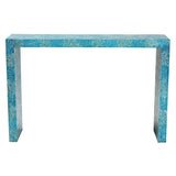 Baxton Studio Veruca Modern Bohemian Blue Mother of Pearl Console Table