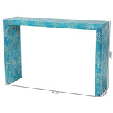 Baxton Studio Veruca Modern Bohemian Blue Mother of Pearl Console Table