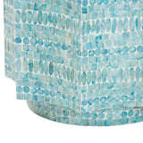 Baxton Studio Olesia Modern Bohemian Blue Mother of Pearl End Table