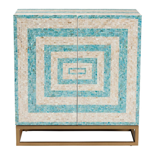Baxton Studio Baxton Studio Utari Bohemian Chic Storage Cabinet with Mother of Pearl & Gold Metal Base, 27.6” W F232-FT85- Cabinet