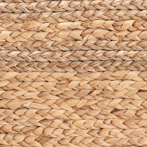 Baxton Studio bali Marella Bohemian Seagrass Footstool – Handcrafted Natural Accent Piece for Modern Interiors F234-FT4-Seagrass/Waterhyacinth-Stool