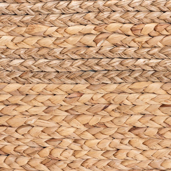 Baxton Studio bali Marella Bohemian Seagrass Footstool – Handcrafted Natural Accent Piece for Modern Interiors F234-FT4-Seagrass/Waterhyacinth-Stool