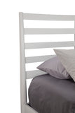 IDEAZ 1347APB White Full Size Bed with Slat Back Headboard White 1347APB