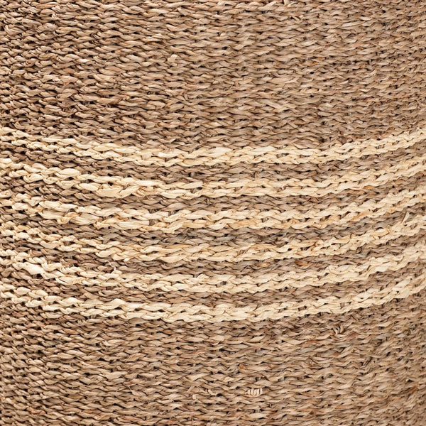 Baxton Studio bali Wickham Modern Bohemian Seagrass Ottoman – Handcrafted Footstool for Cozy Living Spaces F234-FT6-Seagrass/Palm Leaf-Stool