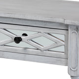 Baxton Studio Gellert Classic and Traditional Grey Finished Wood 2-Drawer Console Table