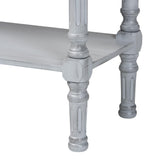 Baxton Studio Gellert Classic and Traditional Grey Finished Wood 2-Drawer Console Table