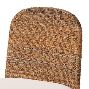 Baxton Studio bali Bali Nadim Modern Bohemian Dining Chair Set - 2-Piece Acacia Wood & Seagrass, Fully Assembled New York-Wood/Banana-DC