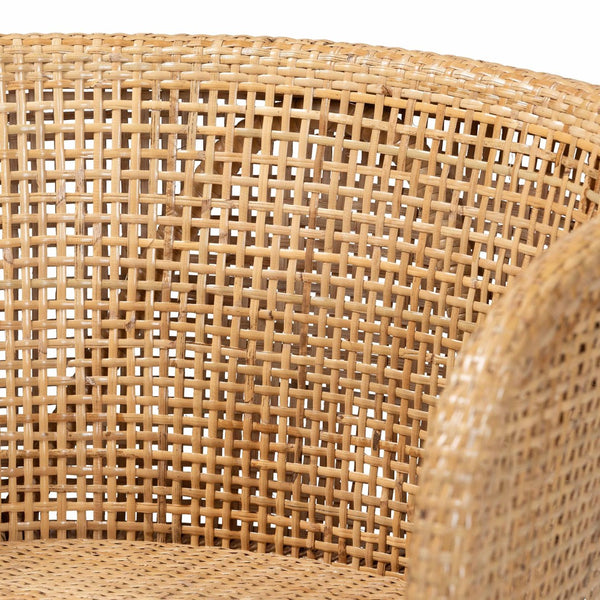 Baxton Studio bali Papua Bohemian Dining Chair - Handcrafted Natural Rattan & Acacia Wood for Modern Elegance Papua-Wood/Natural-DC