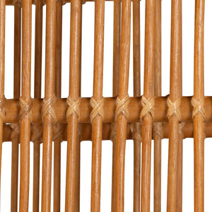 bali & pari Diwata Modern Bohemian Natural Brown Rattan Kitchen Cart