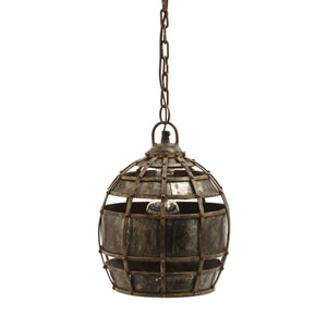 Round Fortress 9'' Wide 1-Light Pendant - Silver 135008 Elk Home