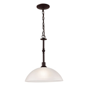 Thomas Lighting Jackson Tulip Frosted Glass Pendant Light Oil Rubbed Bronze for Kitchen or Entryway 1351PL/10