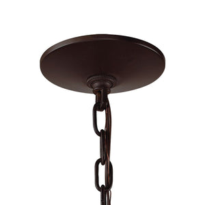 Thomas Lighting Jackson Tulip Frosted Glass Pendant Light Oil Rubbed Bronze for Kitchen or Entryway 1351PL/10