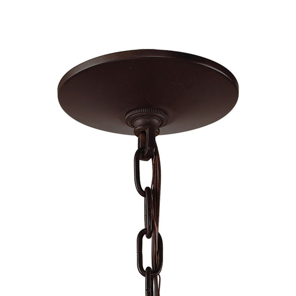 Thomas Lighting Jackson Tulip Frosted Glass Pendant Light Oil Rubbed Bronze for Kitchen or Entryway 1351PL/10
