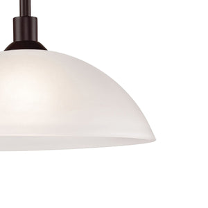 Thomas Lighting Jackson Tulip Frosted Glass Pendant Light Oil Rubbed Bronze for Kitchen or Entryway 1351PL/10