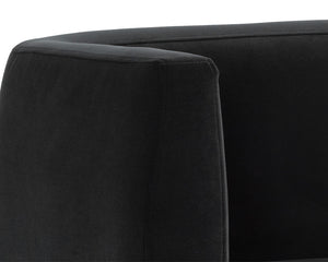 Sunpan Gala Dining Armchair - Rustic Modern Design with Comfortable Seat and Antique Brass Base for Any Space Shadow Grey