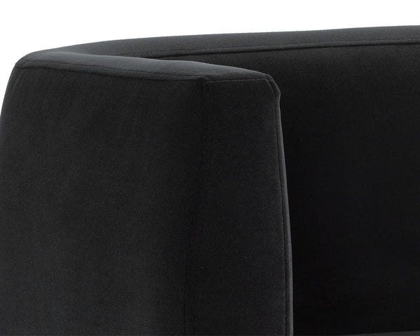 Sunpan Gala Dining Armchair - Rustic Modern Design with Comfortable Seat and Antique Brass Base for Any Space Shadow Grey