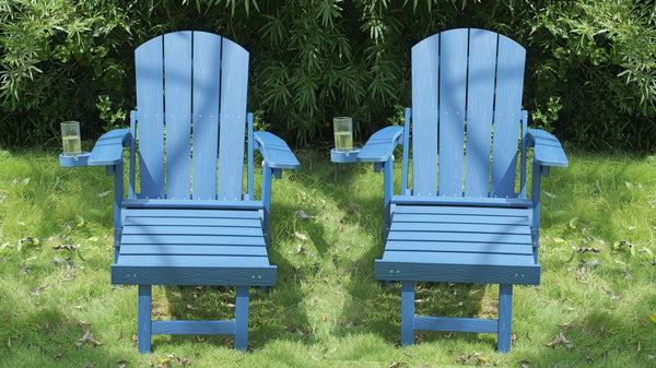 English Elm 2-Piece All-Season Outdoor Lounge Chairs Set For Patios & Gardens – Adjustable, Weather-Resistant Comfort W2085P363118
